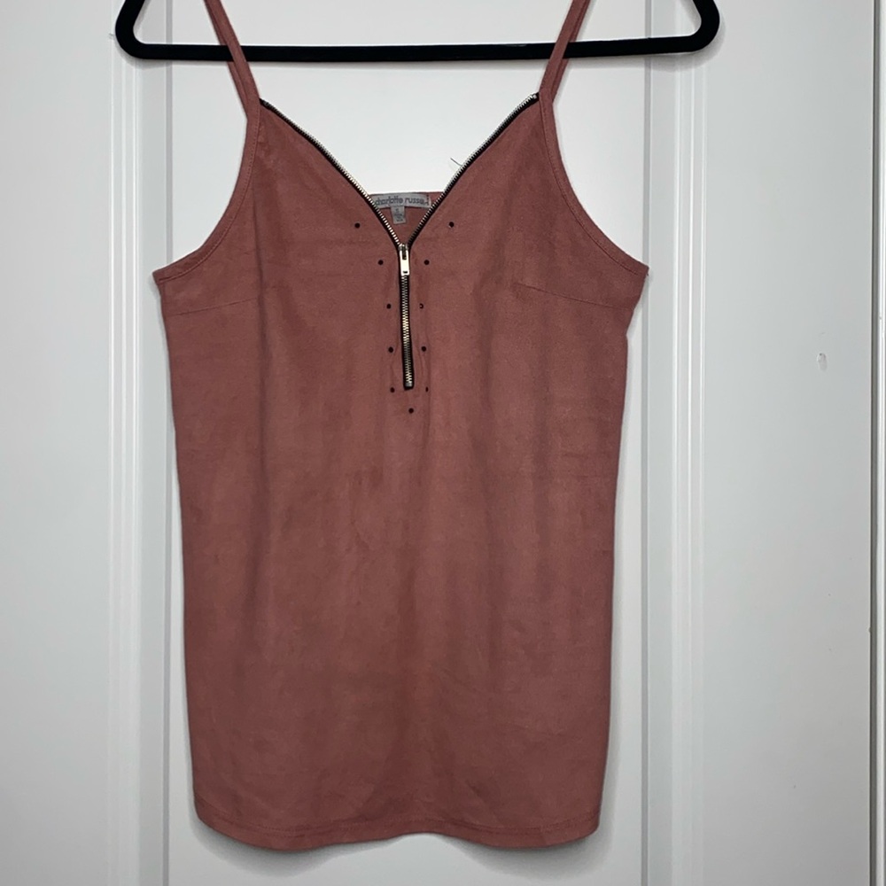 Blush Charlotte Russe Velvet Top Size Small